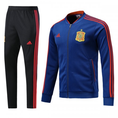 Espanha Casaco de Treino Conjunto 2018 Azul II Espanha Casaco de Treino Conjunto 2018 Azul II